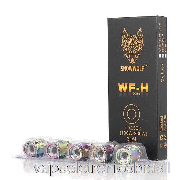 Vape Recarregável Snowwolf Wolf Wf Bobinas De Substituição 0,16ohm Bobinas Wf-h (arco-íris)